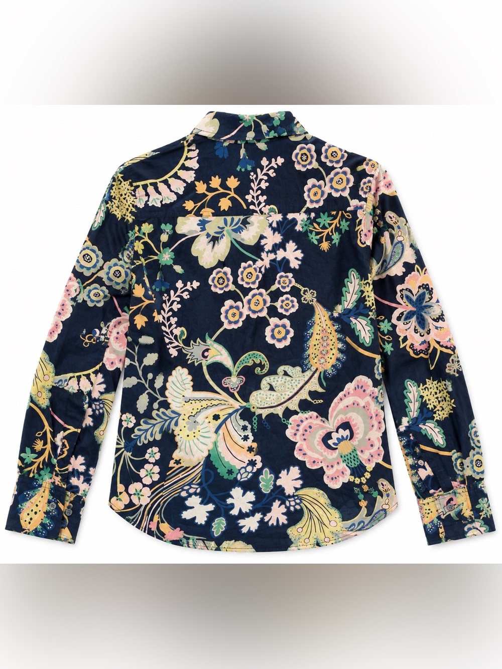 J.Crew Button Down Shirt Womens 14 Navy Liberty London Floral Excellent Cotton - Picture 7 of 7